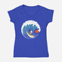 Big Wave Adventure-Womens-V-Neck-Tee-erion_designs