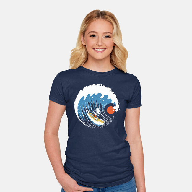 Big Wave Adventure-Womens-Fitted-Tee-erion_designs