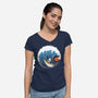 Big Wave Adventure-Womens-V-Neck-Tee-erion_designs