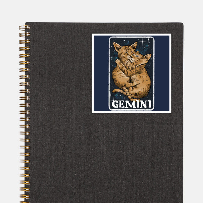 Gemini Cat-None-Glossy-Sticker-zascanauta