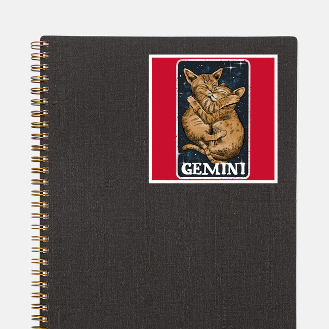 Gemini Cat-None-Glossy-Sticker-zascanauta
