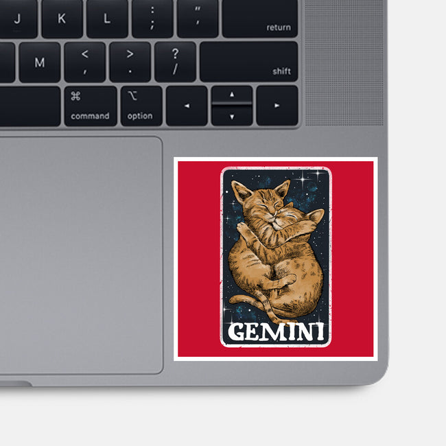 Gemini Cat-None-Glossy-Sticker-zascanauta