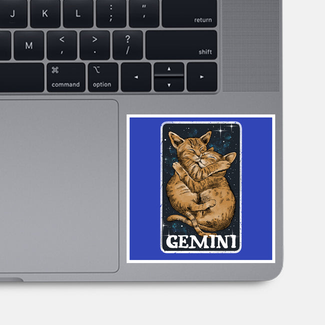 Gemini Cat-None-Glossy-Sticker-zascanauta