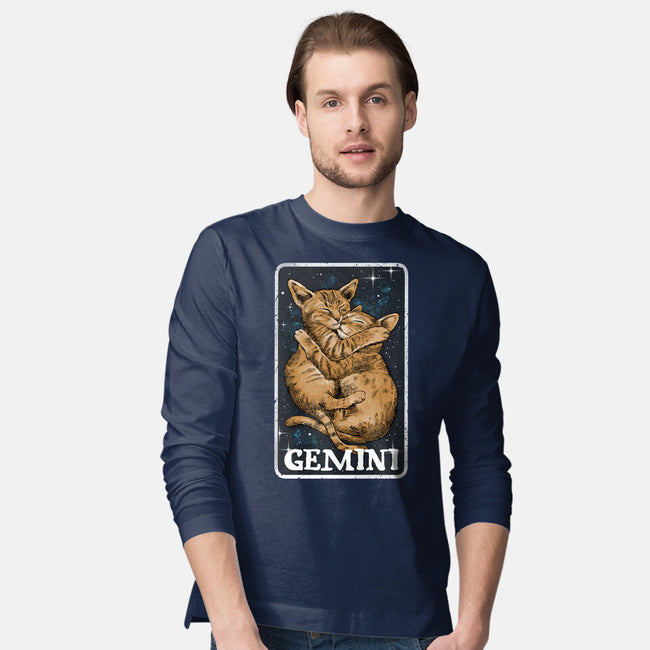 Gemini Cat-Mens-Long Sleeved-Tee-zascanauta