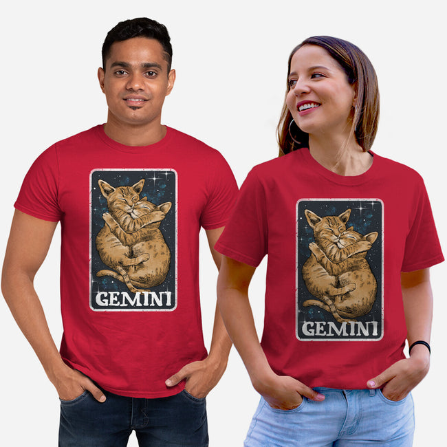 Gemini Cat-Unisex-Basic-Tee-zascanauta