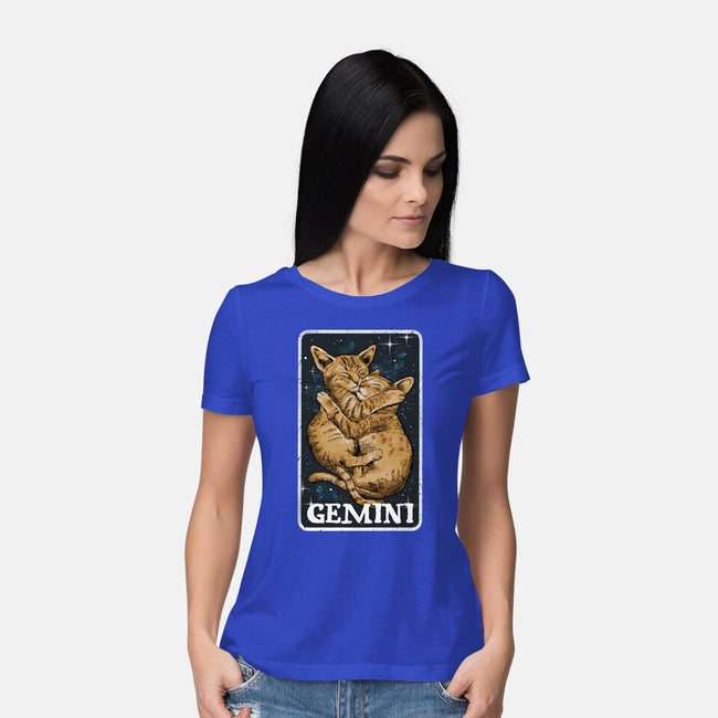 Gemini Cat-Womens-Basic-Tee-zascanauta