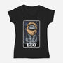 Leo Cat-Womens-V-Neck-Tee-zascanauta