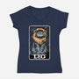 Leo Cat-Womens-V-Neck-Tee-zascanauta