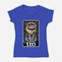 Leo Cat-Womens-V-Neck-Tee-zascanauta