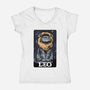 Leo Cat-Womens-V-Neck-Tee-zascanauta
