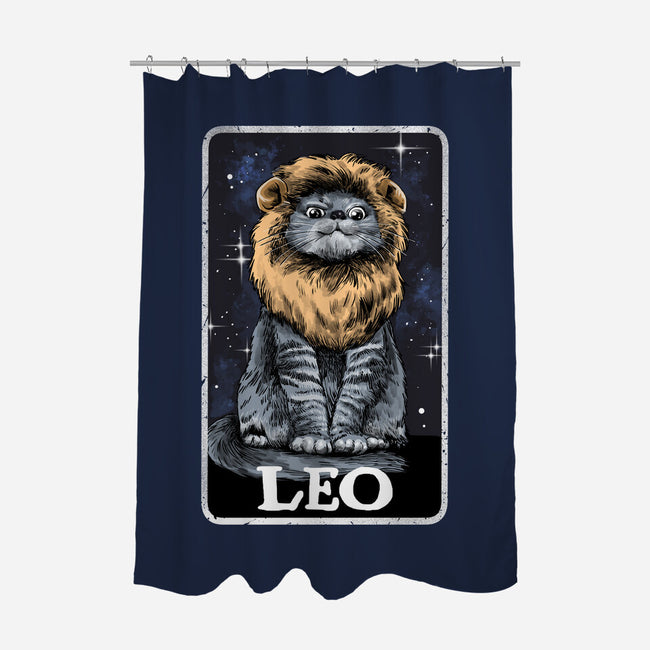 Leo Cat-None-Polyester-Shower Curtain-zascanauta