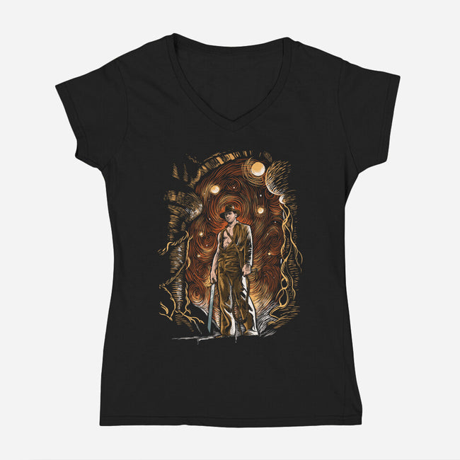Starry Indy-Womens-V-Neck-Tee-zascanauta
