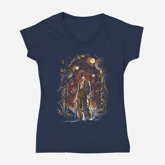 Starry Indy-Womens-V-Neck-Tee-zascanauta