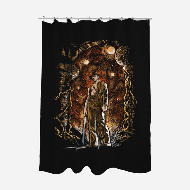 Starry Indy-None-Polyester-Shower Curtain-zascanauta