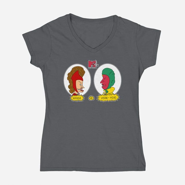 Sitcom Comic-Womens-V-Neck-Tee-demonigote
