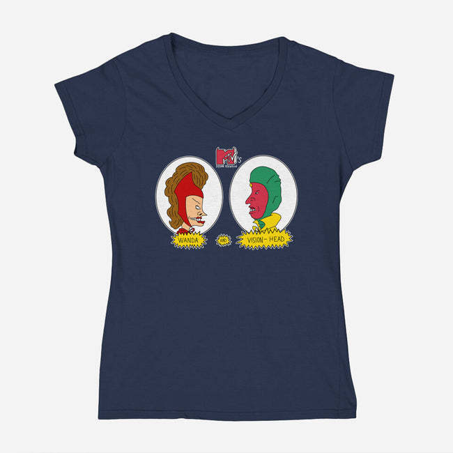 Sitcom Comic-Womens-V-Neck-Tee-demonigote