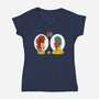 Sitcom Comic-Womens-V-Neck-Tee-demonigote