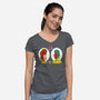 Sitcom Comic-Womens-V-Neck-Tee-demonigote