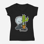 Baby Terror-Womens-V-Neck-Tee-demonigote