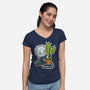 Baby Terror-Womens-V-Neck-Tee-demonigote