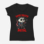 Fake Death Metal-Womens-V-Neck-Tee-Boggs Nicolas