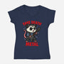 Fake Death Metal-Womens-V-Neck-Tee-Boggs Nicolas