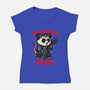 Fake Death Metal-Womens-V-Neck-Tee-Boggs Nicolas