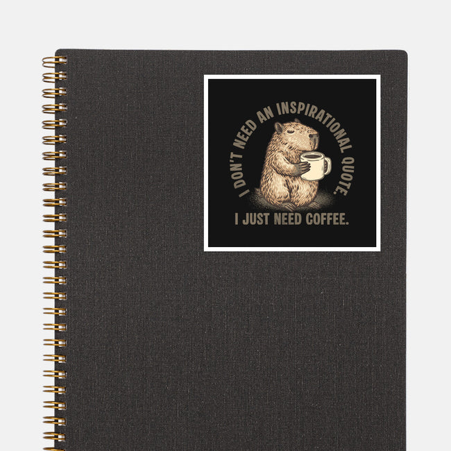 I Just Need A Coffee-None-Glossy-Sticker-glitchygorilla