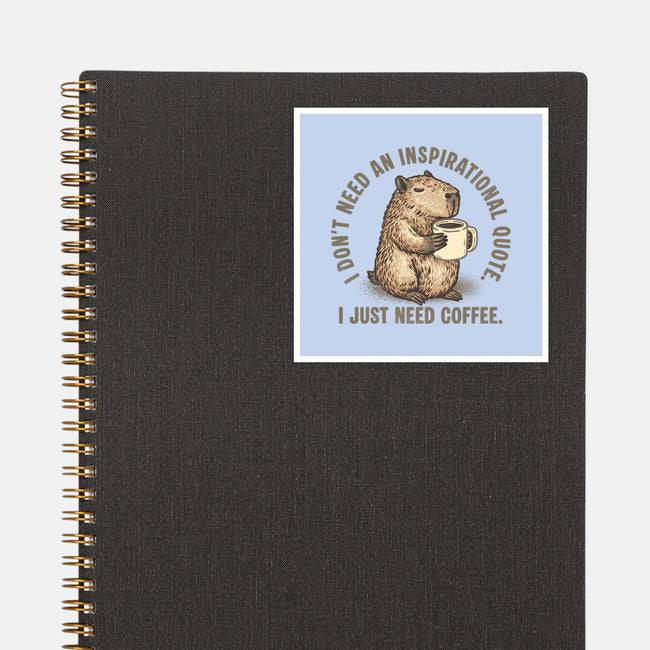 I Just Need A Coffee-None-Glossy-Sticker-glitchygorilla