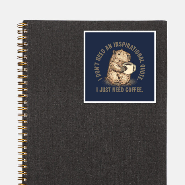 I Just Need A Coffee-None-Glossy-Sticker-glitchygorilla