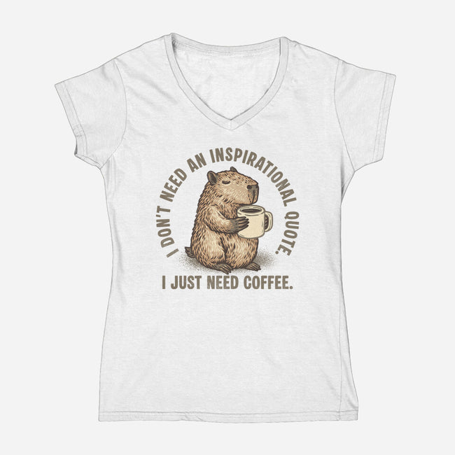 I Just Need A Coffee-Womens-V-Neck-Tee-glitchygorilla