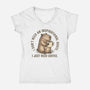 I Just Need A Coffee-Womens-V-Neck-Tee-glitchygorilla