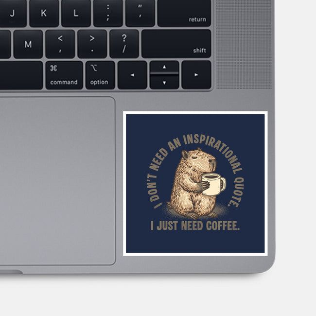 I Just Need A Coffee-None-Glossy-Sticker-glitchygorilla