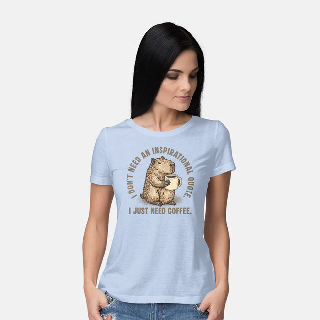 I Just Need A Coffee-Womens-Basic-Tee-glitchygorilla