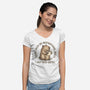 I Just Need A Coffee-Womens-V-Neck-Tee-glitchygorilla