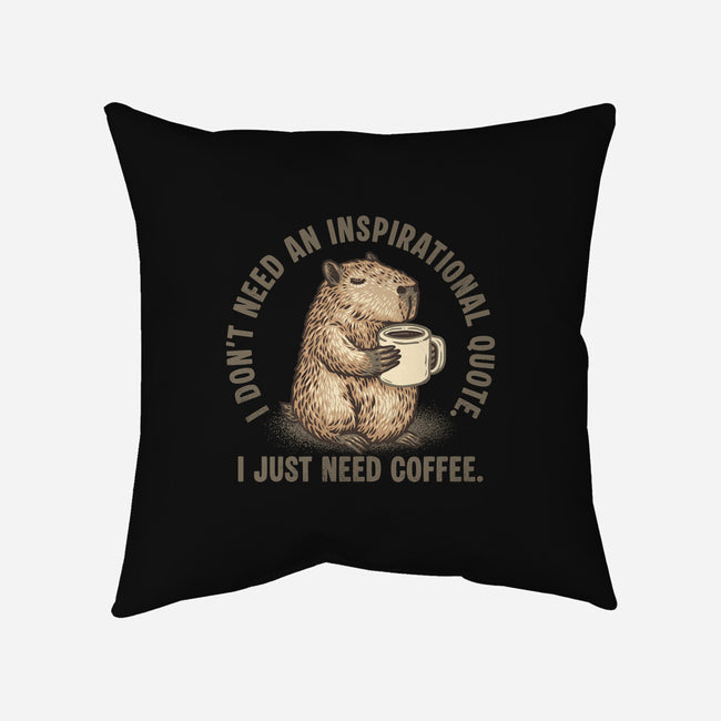 I Just Need A Coffee-None-Removable Cover w Insert-Throw Pillow-glitchygorilla