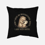 I Just Need A Coffee-None-Removable Cover w Insert-Throw Pillow-glitchygorilla