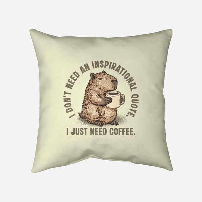 I Just Need A Coffee-None-Removable Cover w Insert-Throw Pillow-glitchygorilla