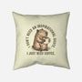 I Just Need A Coffee-None-Removable Cover w Insert-Throw Pillow-glitchygorilla