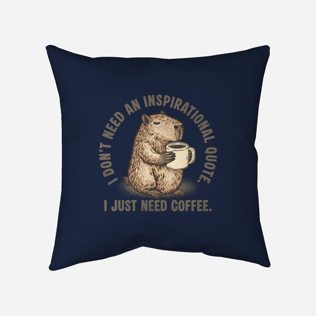 I Just Need A Coffee-None-Removable Cover w Insert-Throw Pillow-glitchygorilla