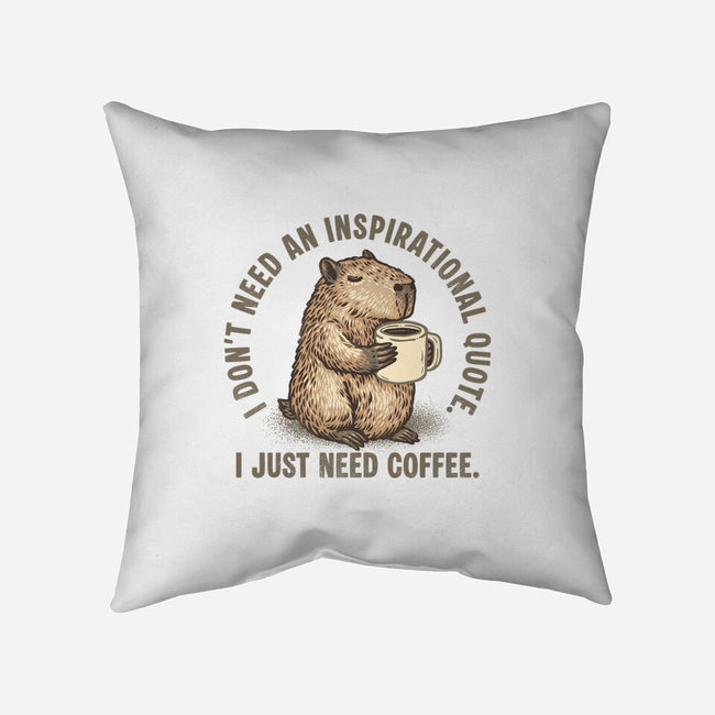 I Just Need A Coffee-None-Removable Cover w Insert-Throw Pillow-glitchygorilla