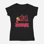 Pocket Stranger-Womens-V-Neck-Tee-demonigote
