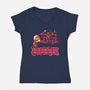 Pocket Stranger-Womens-V-Neck-Tee-demonigote