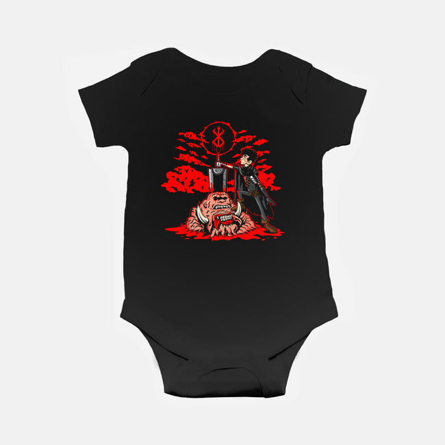 The Hunk Of Iron-Baby-Basic-Onesie-demonigote