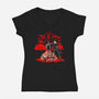 The Hunk Of Iron-Womens-V-Neck-Tee-demonigote