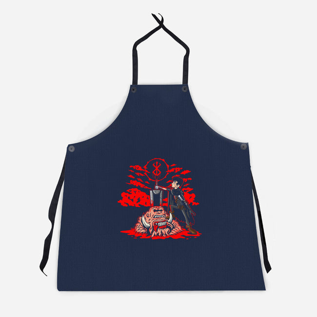 The Hunk Of Iron-Unisex-Kitchen-Apron-demonigote