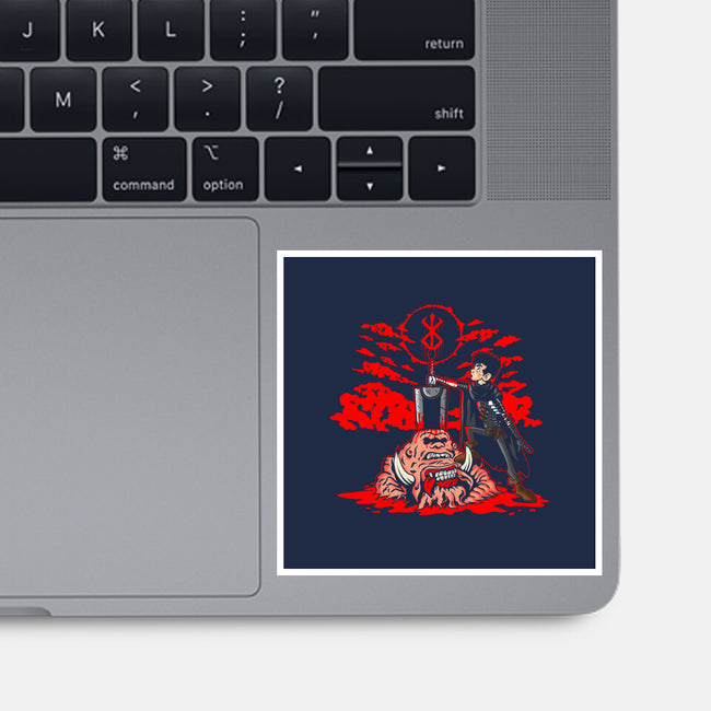 The Hunk Of Iron-None-Glossy-Sticker-demonigote