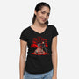 The Hunk Of Iron-Womens-V-Neck-Tee-demonigote