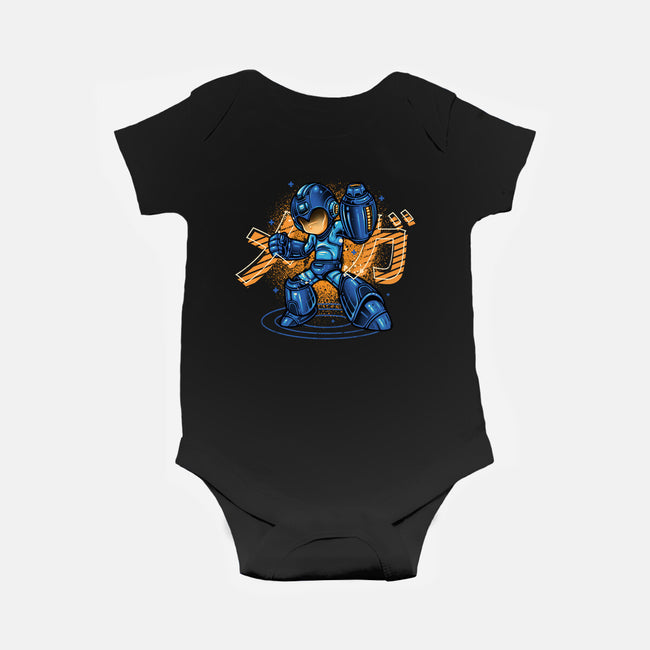 Mega Blast-Baby-Basic-Onesie-glitchygorilla