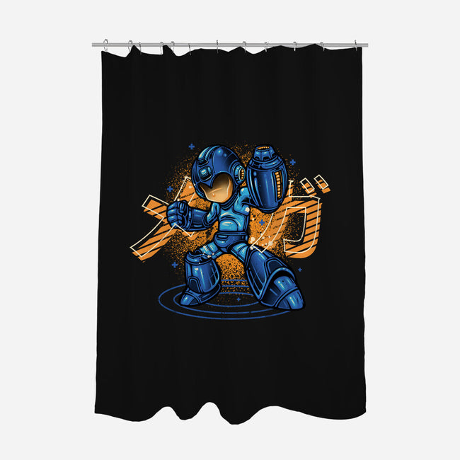 Mega Blast-None-Polyester-Shower Curtain-glitchygorilla